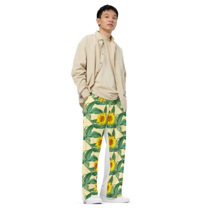 All-over print unisex wide-leg pants